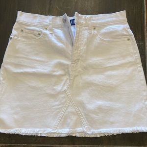 Gap White Denim Skirt